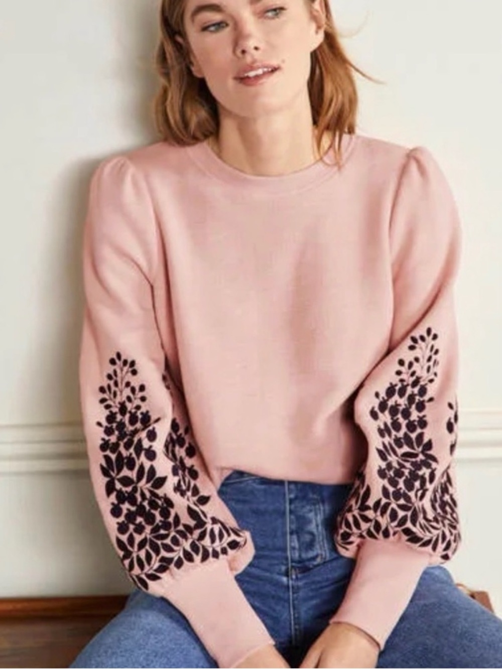 Boden Puff Sleeve Sweater